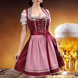 Dame Dirndl Mekko - Korkealaatuinen Materiaali - Perinteinen Oktoberfest Asu - EmiyoSuomi - Oktoberfest - Nainen