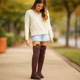 Dame Yli - polven saappaat - Nauha - design - Kestävä Profiili - Stilla - EmiyoSuomi - Saappaat Nainen