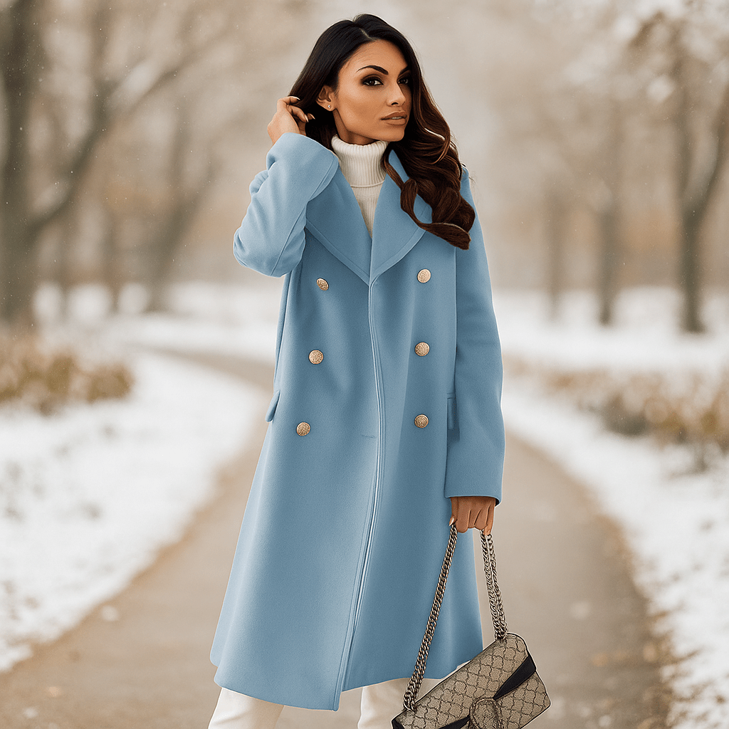 Damejakke - Kaksoisnapitus - Pitkähiha - Käänteet - Tyylikäs - EmiyoSuomi - Takki Nainen