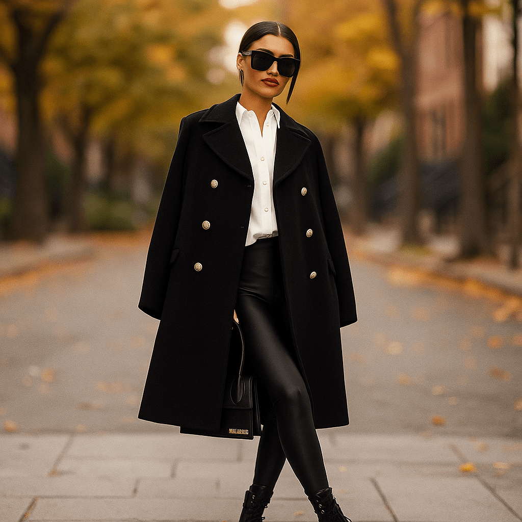 Damejakke - Kaksoisnapitus - Pitkähiha - Käänteet - Tyylikäs - EmiyoSuomi - Takki Nainen