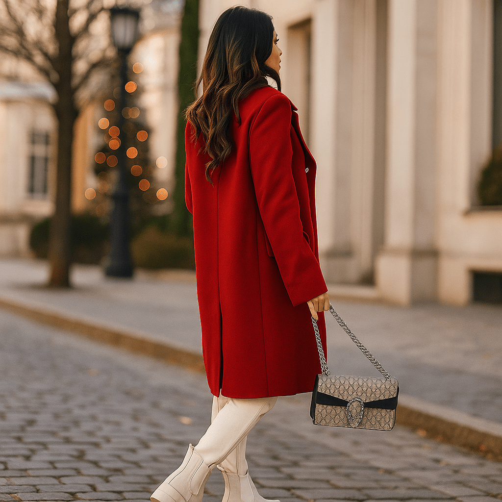 Damejakke - Kaksoisnapitus - Pitkähiha - Käänteet - Tyylikäs - EmiyoSuomi - Takki Nainen