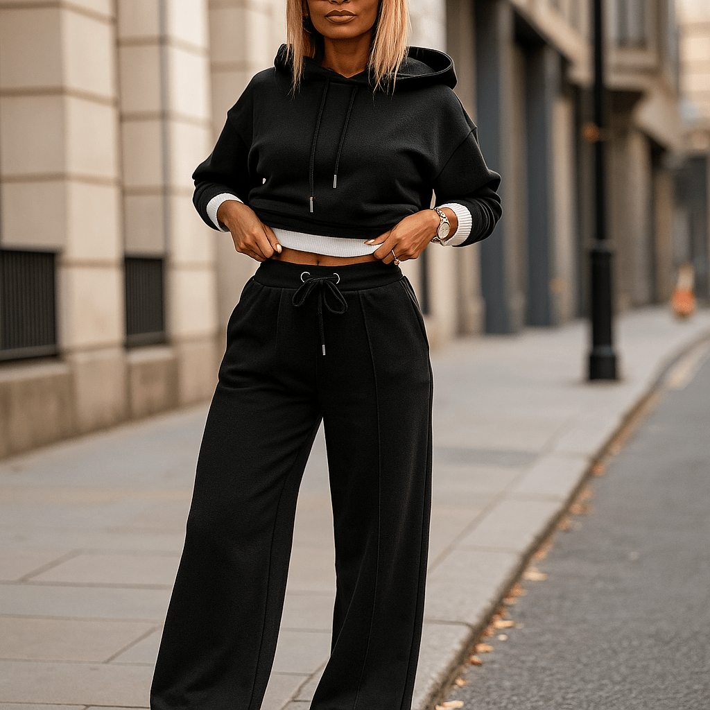 Dina - Tyylikäs kaksiosainen collegepuku - Naisille - EmiyoSuomi - Verkkapuku