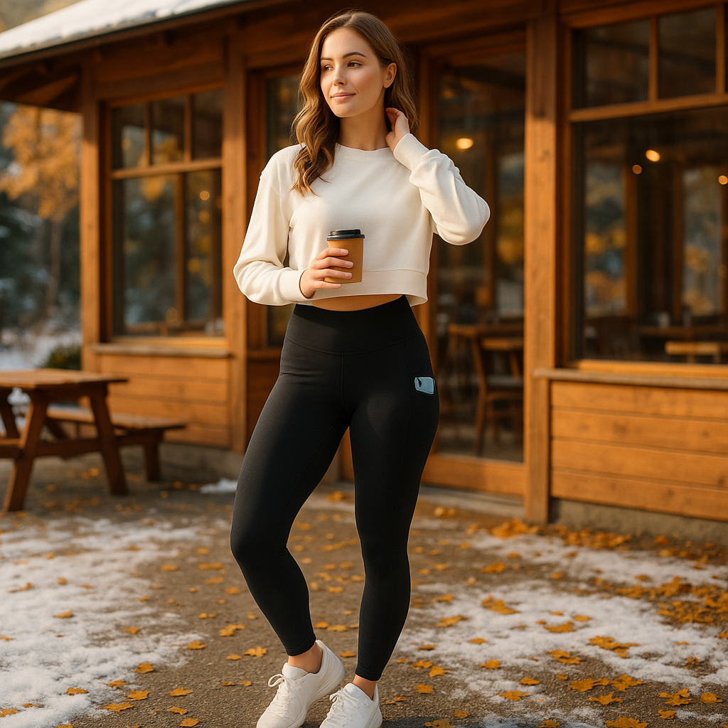 Dame varme formende leggings – foret og elastiske