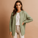 Elegantti neuletakki - Tyylikäs mukavuus - Ajaton muotoilu - EmiyoSuomi - Neulepusero Nainen