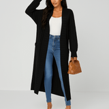 Ella Lang Cardigan - Vaatteet ja Mukavuus - Tyylikäs ja Pehmeä - EmiyoSuomi - Neuleet