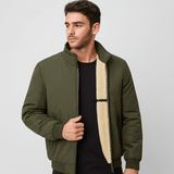 Erik | Lämmin fleecejakke miehille - Korkea kaulus - Mukavuus - EmiyoSuomi - Bomberjacket - Mies