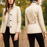 Evelyn - Silkkinen ja puuvillainen takki naisille - Kevyt ja elegantti - EmiyoSuomi - Takki Nainen