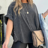 Shannon - Lyhythihainen t-paita - Naisille Yksivärinen-Kesäasut-EmiyoSuomi