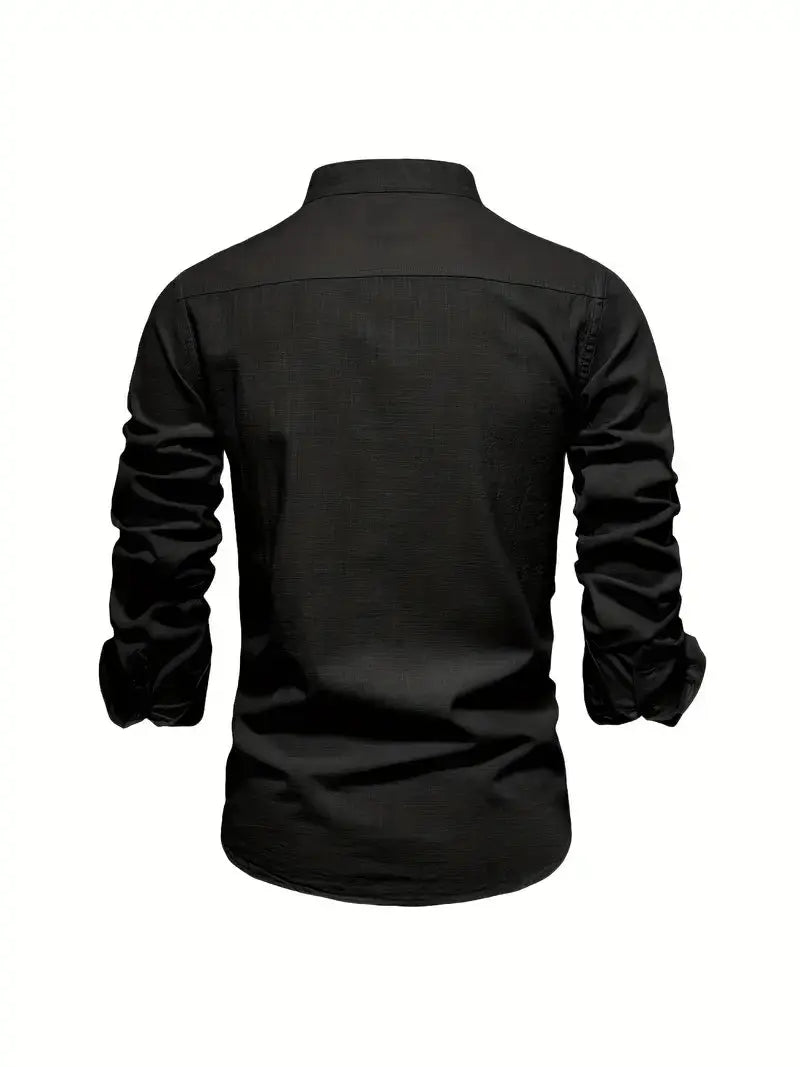 Miesten paita slim fit napitus kaulus, hengittävä casual