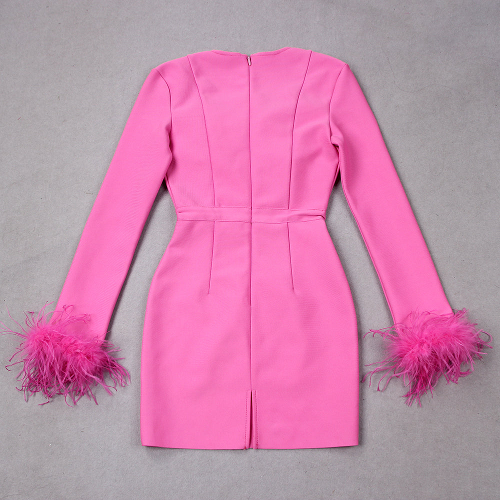 Pitkähihaine mekko sulilla - Tyylikäs ja mukava-Mekot-EmiyoSuomi