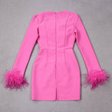 Pitkähihaine mekko sulilla - Tyylikäs ja mukava-Mekot-EmiyoSuomi