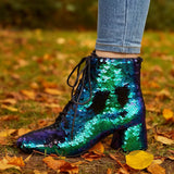 Femme Kimalle - Ankelisaappaat - Nauhat - Tyylikäs Kiilto - EmiyoSuomi - Saappaat Nainen