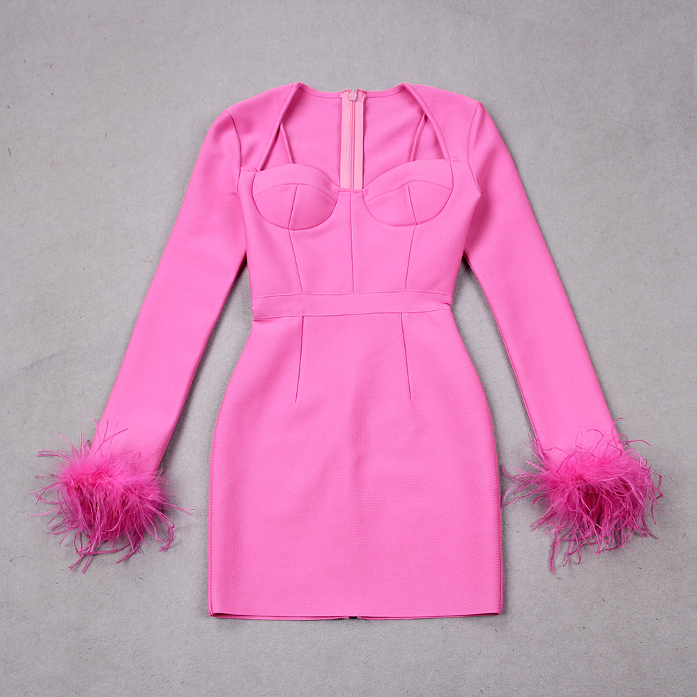 Pitkähihaine mekko sulilla - Tyylikäs ja mukava-Mekot-EmiyoSuomi