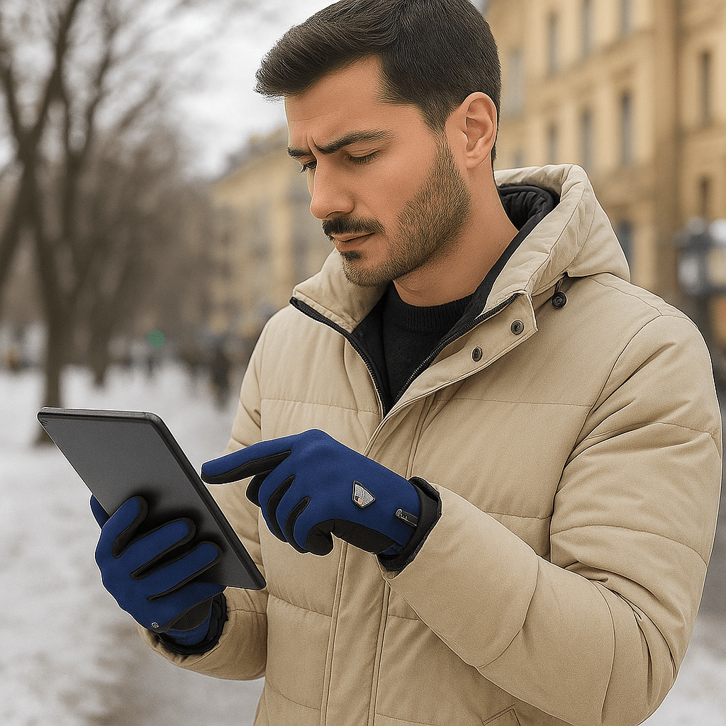 Gants Tech Touch – Lämpimät ja Kosketusnäytölle Sopivat Vedenpitävät - EmiyoSuomi - Lämmitettävät käsineet
