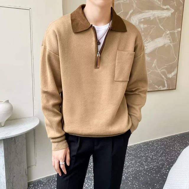 Mukava Premium Miesneule - Käänteinen Kaulus - Puolivetoketju