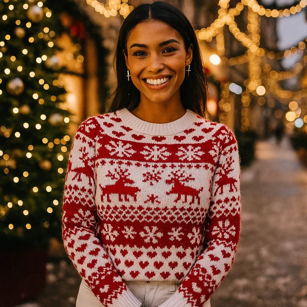 Gwenora Joulupaita – Pyöreä Kaulus – Laadukas Jouluvaate - EmiyoSuomi - Joulupuserot