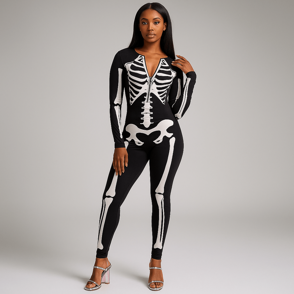 Halloween - puku - Kummitusluuranko - Uniikki ja pelottava asu - EmiyoSuomi - Halloween