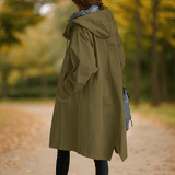 Helena - Vedenpitävä Trench Coat - Huppu - Tyylikäs Suoja - EmiyoSuomi - Takki Nainen