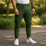 Herra Cargo Joggers - Joustava Vyötärö - Kapeat Housut - Useat Taskut - EmiyoSuomi - Jeans Miehet