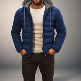 Herre kevyt talvitakki - vetoketju - huppu - kiristysnauha - EmiyoSuomi - Takit - Miehet