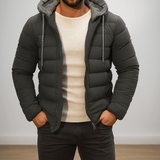 Herre kevyt talvitakki - vetoketju - huppu - kiristysnauha - EmiyoSuomi - Takit - Miehet