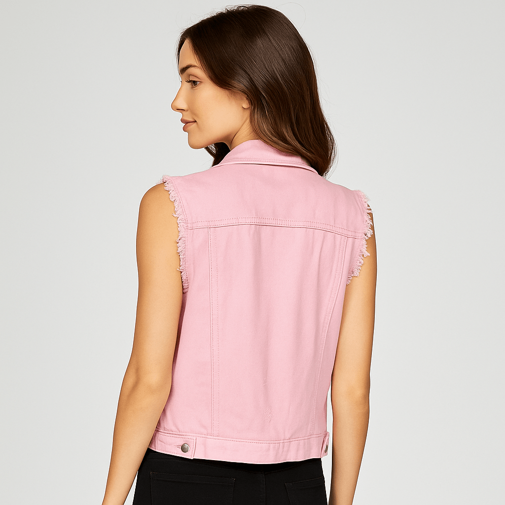 Hihaton Denimliivi - Vaaleat Värit - Kevätmallisto - EmiyoSuomi - Naisten liivi