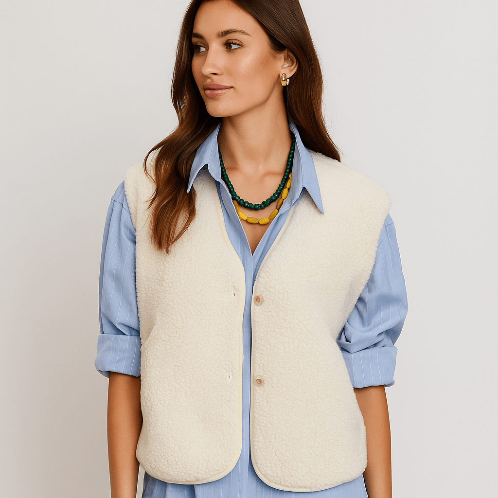 Hihaton V - pääntie Liivi - Lämmin & Tyylikäs Syksy - ja Talvimalli - EmiyoSuomi - Naisten liivi