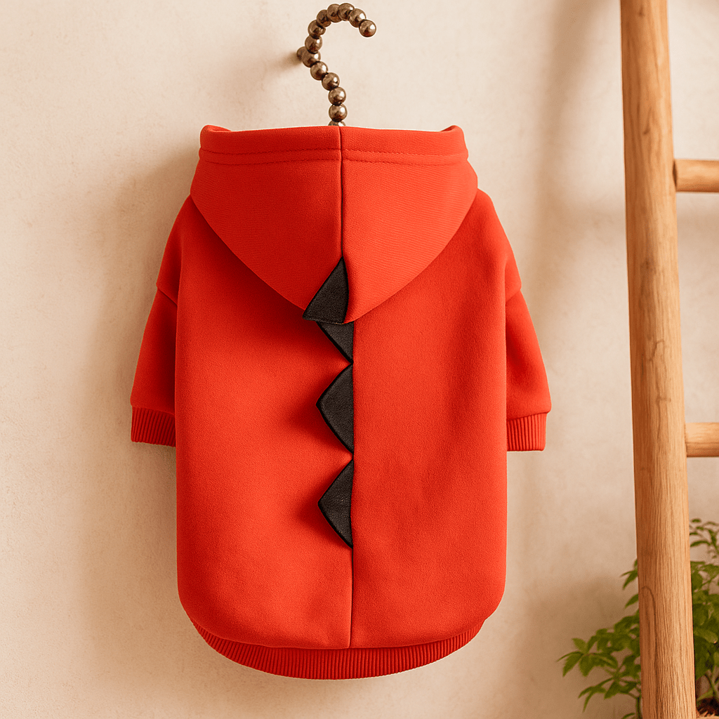 Hund Dinosaur Halloween Hoodie - Lämmin Fleece Puku - Hauska Lemmikkivaatteet - EmiyoSuomi - Halloween