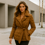 Dames Gewatteerde Jas - Op Maat Gemaakt - Riem in de Taille - Warm & Stijlvol