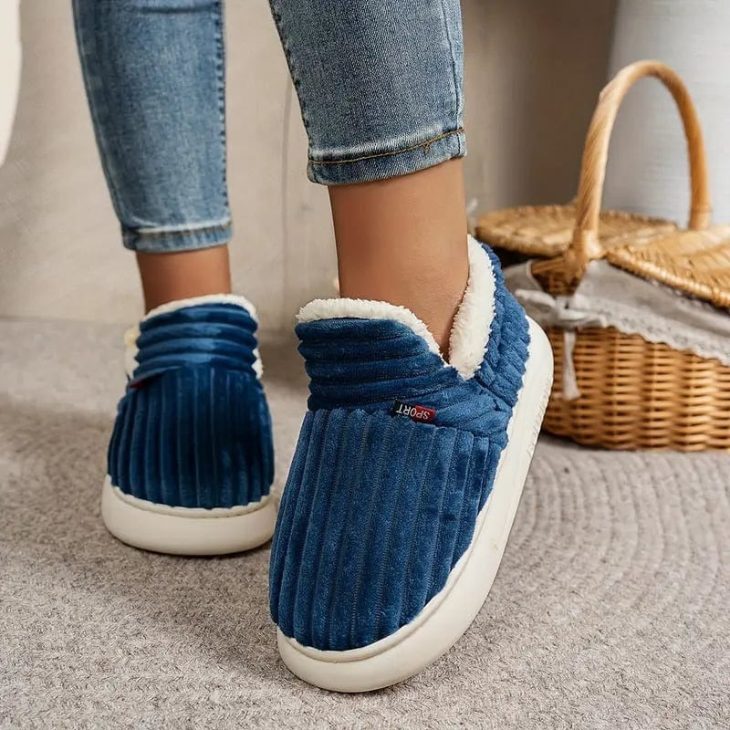 Sherpa Cord – Dames warme pantoffels voor thuis