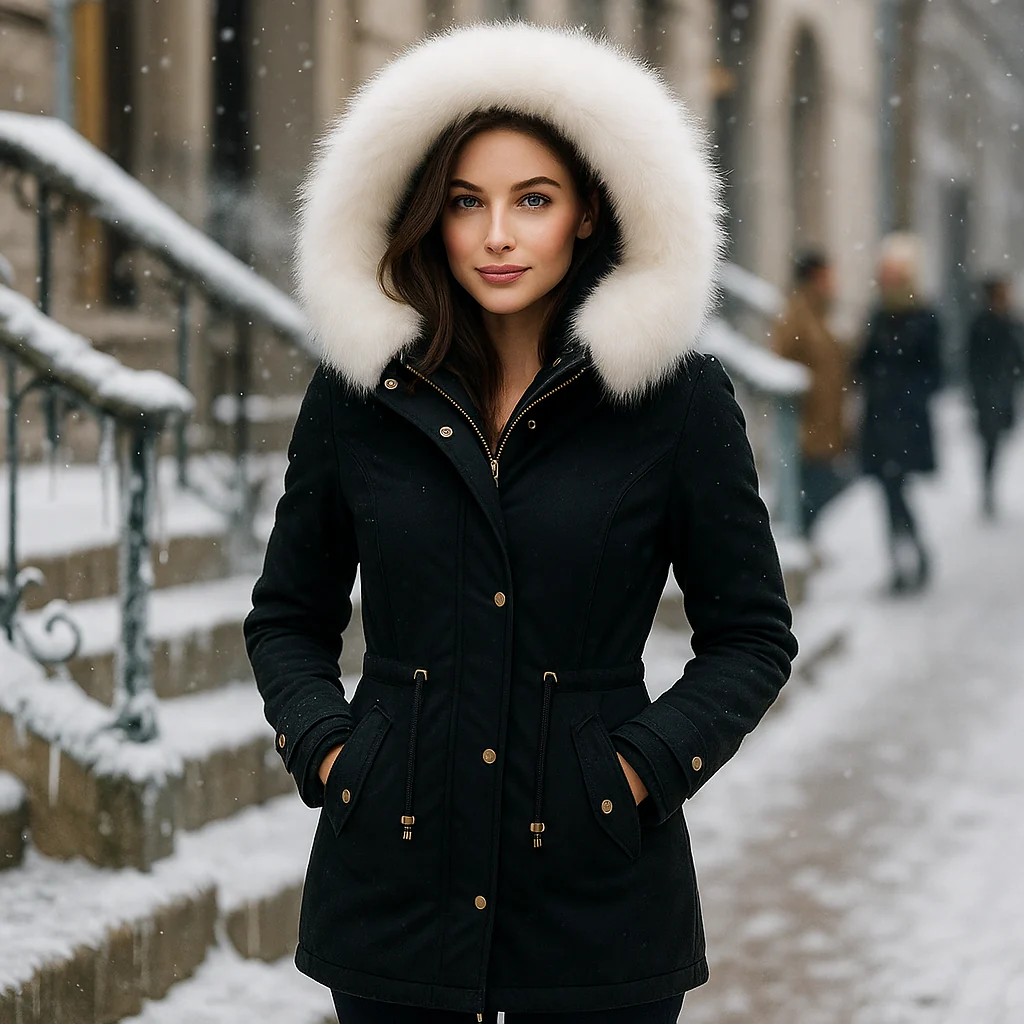 Stilla Stijlvolle Winterjas - Capuchon - Drukknoopdetail - Warm & Stijlvol