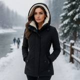 Camila Plisseret Katoenen Jas - Capuchon - Licht & Stijlvol