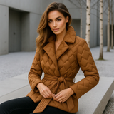 Dames Gewatteerde Jas - Op Maat Gemaakt - Riem in de Taille - Warm & Stijlvol