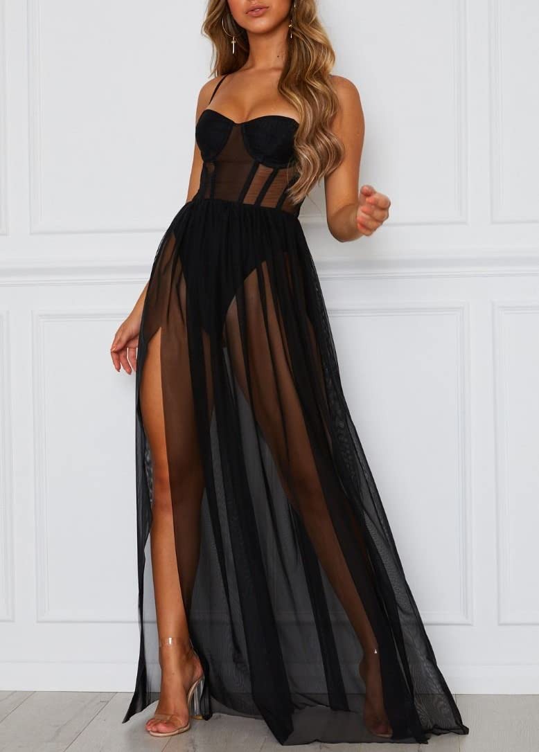 Vintage pitsinen maksimekko - hihaton - elegantti