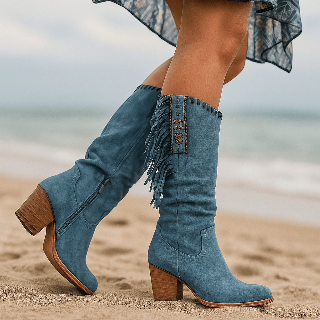 Jana Saappaat - Kestävä Western - tyyli - Mukavuus ja Kestävyys - EmiyoSuomi - Saappaat Nainen