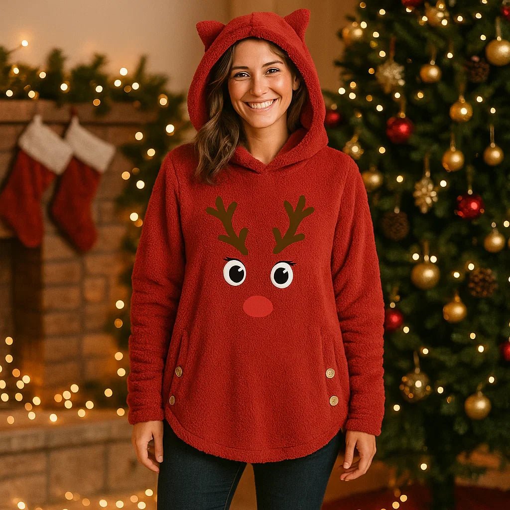 Joulupukki Huppari - Kissankorvilla - Uniikki Design - EmiyoSuomi - Joulupuserot