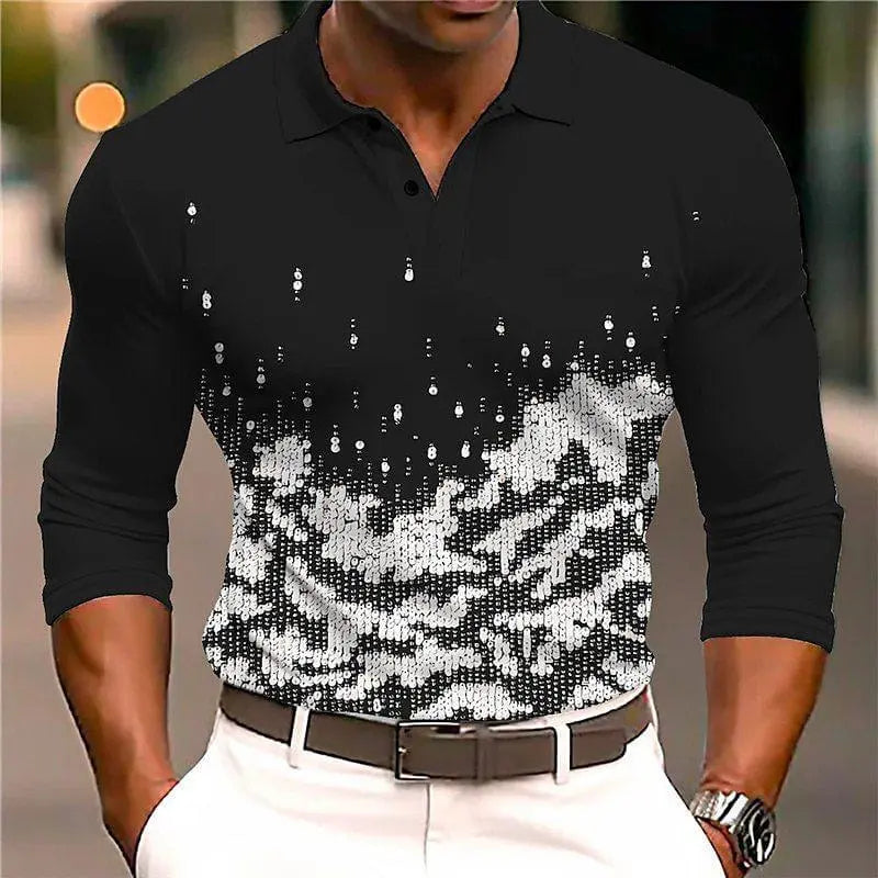 Miesten Luksus Kimalteleva Polo - Slim Fit Kauden Ympäri Paita vivano-warszawa