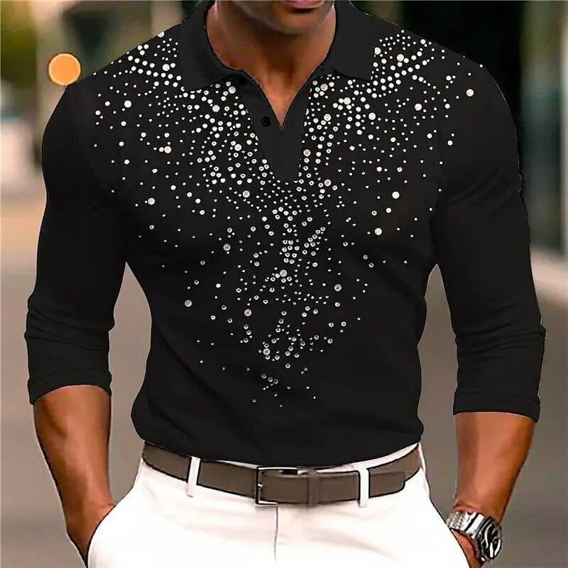 Miesten Luksus Kimalteleva Polo - Slim Fit Kauden Ympäri Paita vivano-warszawa