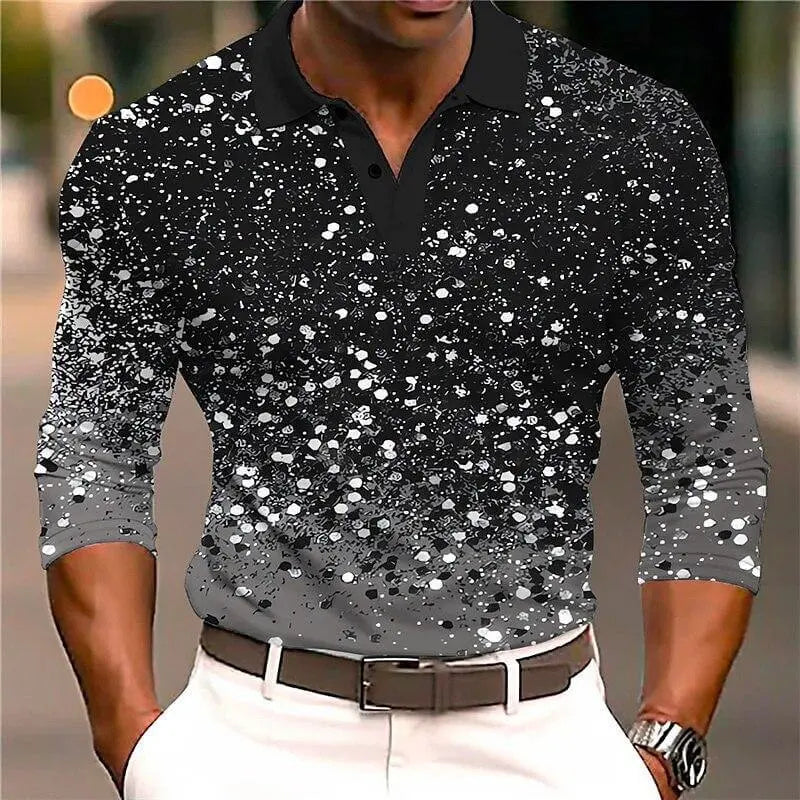 Miesten Luksus Kimalteleva Polo - Slim Fit Kauden Ympäri Paita vivano-warszawa