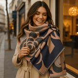 Käännettävä Painettu Huivi – Tyylikäs Kukallinen Muotoilu - EmiyoSuomi - Huivit