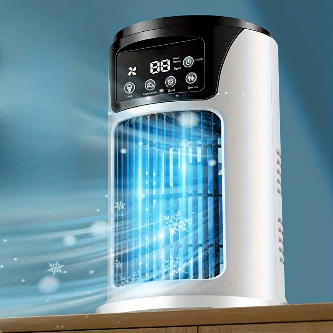 Kannettava Ilmajäähdytin Höyrystin Tuuletin USB Valkoinen - EmiyoSuomi - jäähdytys