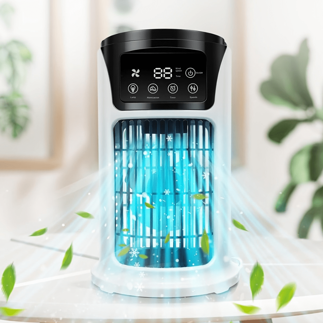 Kannettava Ilmajäähdytin Höyrystin Tuuletin USB Valkoinen - EmiyoSuomi - jäähdytys