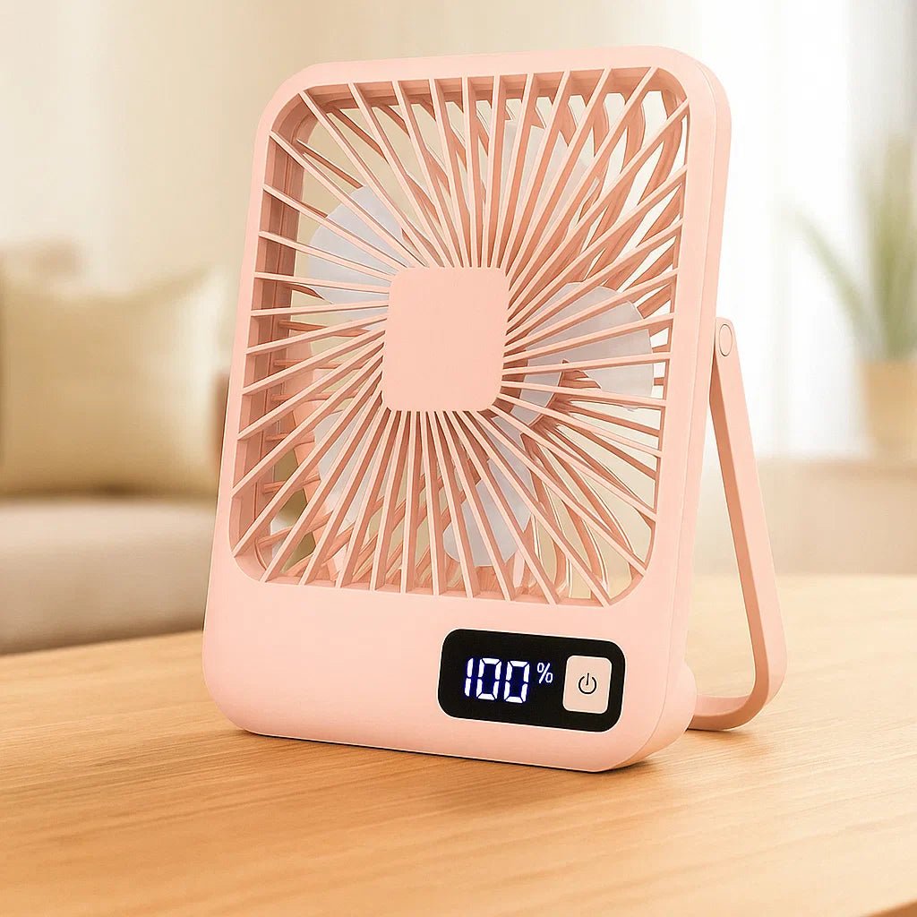 Kannettava USB - ladattava pöytätuuletin - EmiyoSuomi - jäähdytys