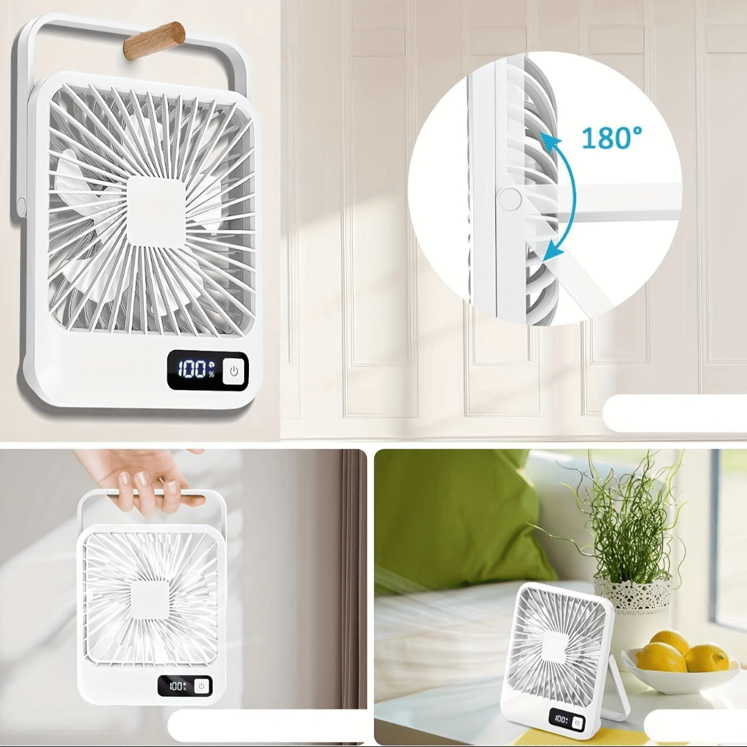 Kannettava USB - ladattava pöytätuuletin - EmiyoSuomi - jäähdytys