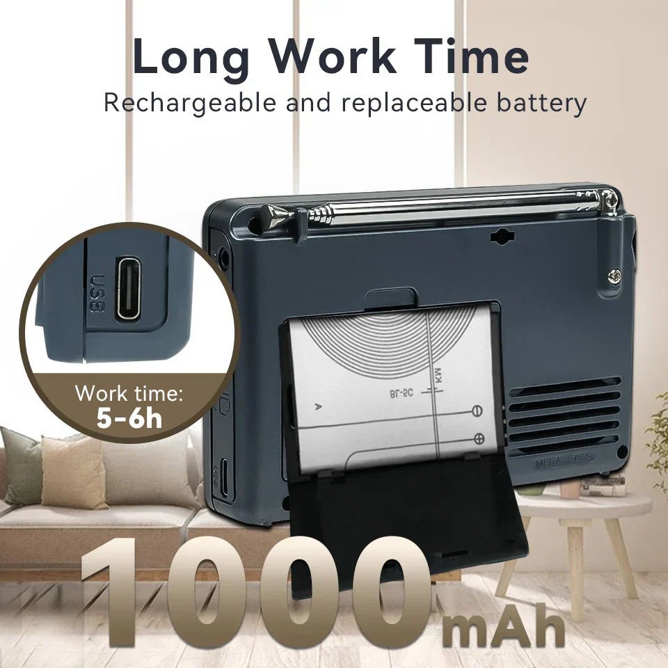 Kompakti Kannettava Radio - EchoWave - EmiyoSuomi - Leirintäalue