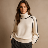 Korkeakauluksinen neule - Mukava ja lämmin - Tyylikäs muotoilu - EmiyoSuomi - Neulepusero Nainen