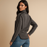 Korkeakauluksinen neule - Mukava ja lämmin - Tyylikäs muotoilu - EmiyoSuomi - Neulepusero Nainen