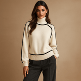 Korkeakauluksinen neule - Mukava ja lämmin - Tyylikäs muotoilu - EmiyoSuomi - Neulepusero Nainen