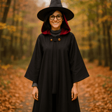 Lasten Taikuri Pukusetti - Viitta, Hattu & Lasit - Taianomainen Naamiaisasu - EmiyoSuomi - Halloween