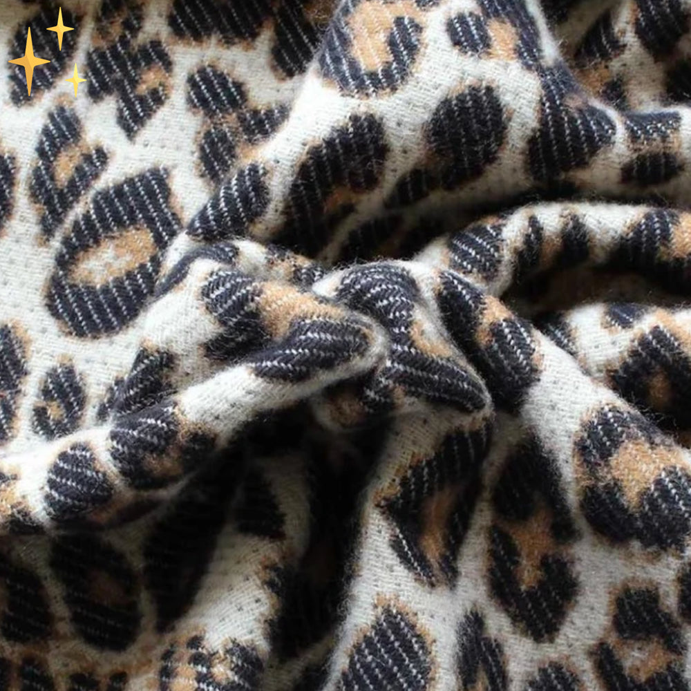 Naisten silkkihuivi | Leopardikuvioinen huivi | Tyylikäs asuste